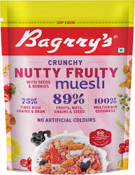 Bagrry's crunchy Nutty Fruity with Seeds & Berries muesli Pouch  (1 kg)