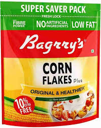 Bagrry's Corn Flakes Plus Original & Healthier (with Fibre Power) Pouch  (80 g Extra in Pack)  (800 g)